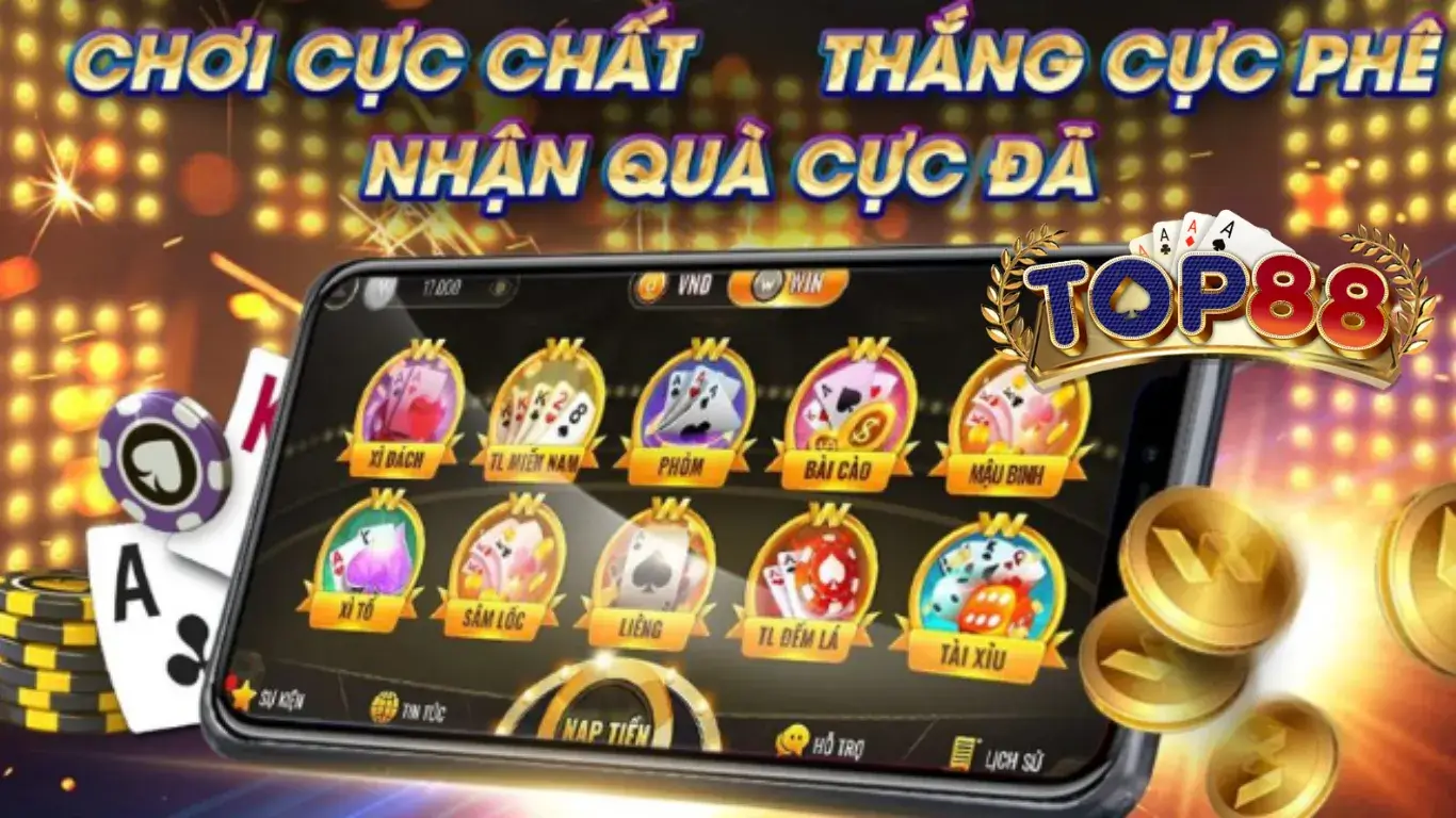 Top 10 Game Bài Đổi Thưởng Uy Tín Nhất Tại Top88 Dành Cho Người Chơi Top 10 Game bài đổi thưởng uy tín nhất Top88 cập nhật mới